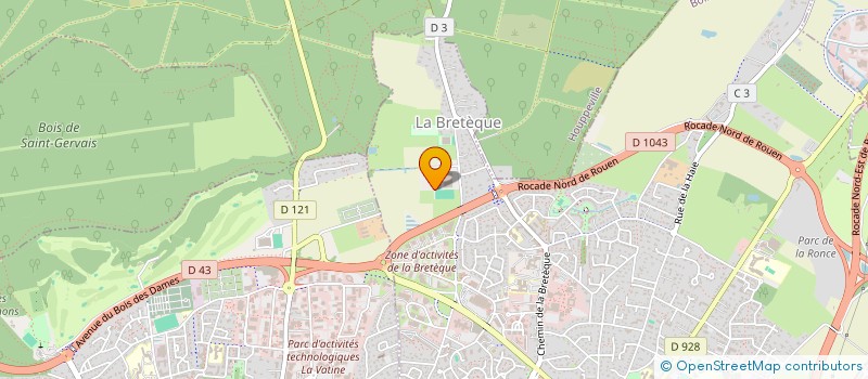 localisation de l'entreprise ECOLE D'EQUITATION LA BRETEQUE R.QUESNEL  BOIS-GUILLAUME