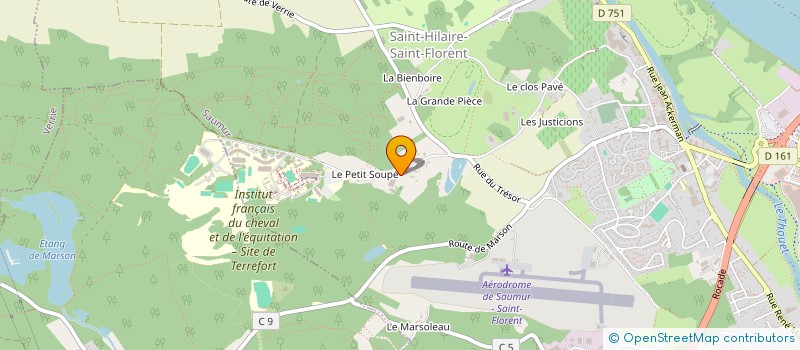 localisation de l'entreprise ECOLE D'EQUITATION SAUMUR - PETIT SOUPER  SAUMUR