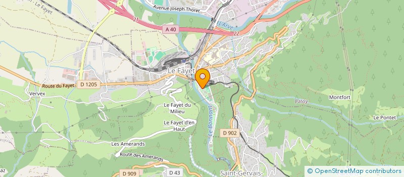 localisation de l'entreprise ECOLE D'ESCALADE GRIMPOSPHERE  SAINT-GERVAIS-LES-BAINS