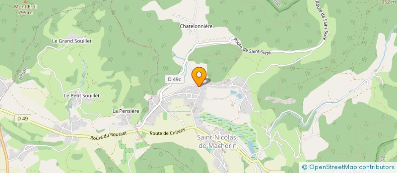localisation de l'entreprise ECOLE D'HOMEOPATHIE AUVERGNE RHONE-ALPES à SAINT-NICOLAS-DE-MACHERIN