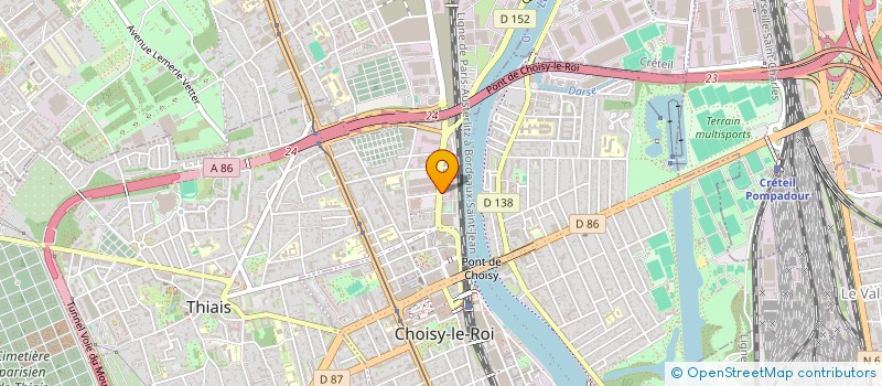 localisation de l'entreprise ECOLE D'INTERNATIONAL LANGUES ET COMMERCE  CHOISY-LE-ROI