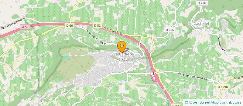 localisation de l'entreprise ECOLE D'INTERVENTIONS HYPERBARES  LA CADIERE-D'AZUR