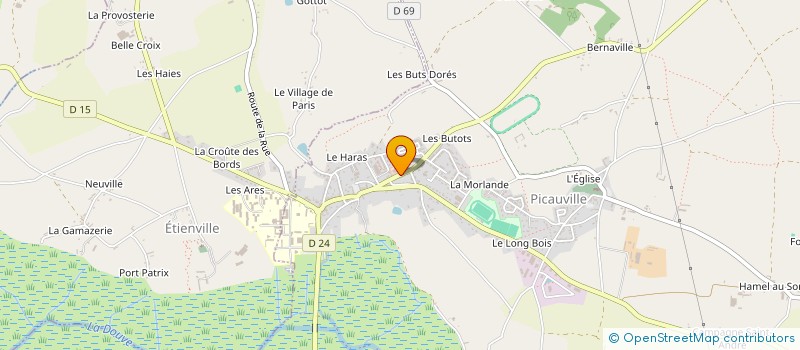 localisation de l'entreprise ECOLE D'USINAGE DU COTENTIN  PICAUVILLE