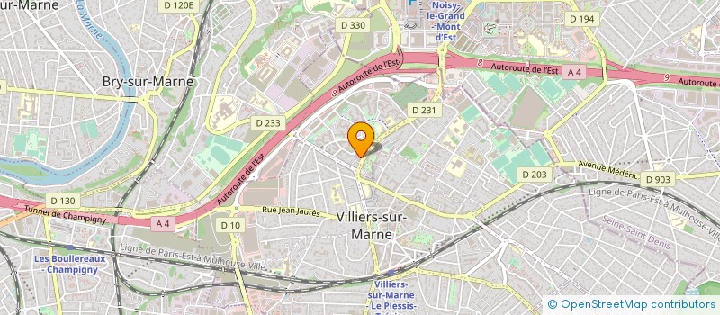 localisation de l'entreprise ECOLE DE BOXE EDUCATIVE EBCA ESCALE BOXING CLUB ANGLAIS à VILLIERS-SUR-MARNE