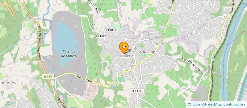 localisation de l'entreprise ECOLE DE BUDO TRADITIONNEL DE LA VALLEE DU GARON (EBTVG)  MILLERY