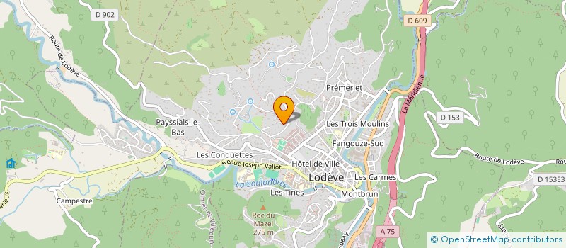 localisation de l'entreprise ECOLE DE BUDO TRADITIONNEL DE LODEVE à LODEVE