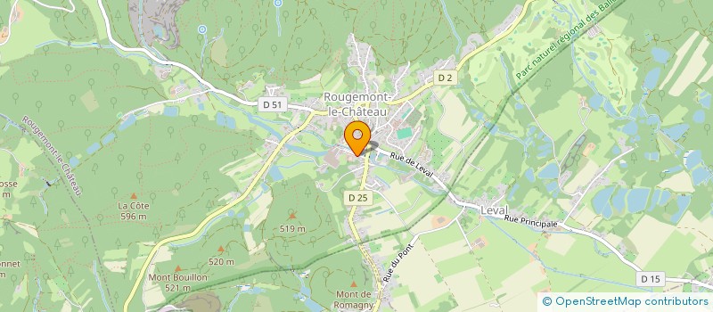 localisation de l'entreprise ECOLE DE CIRQUE CIRKEDELIC  ROUGEMONT-LE-CHATEAU