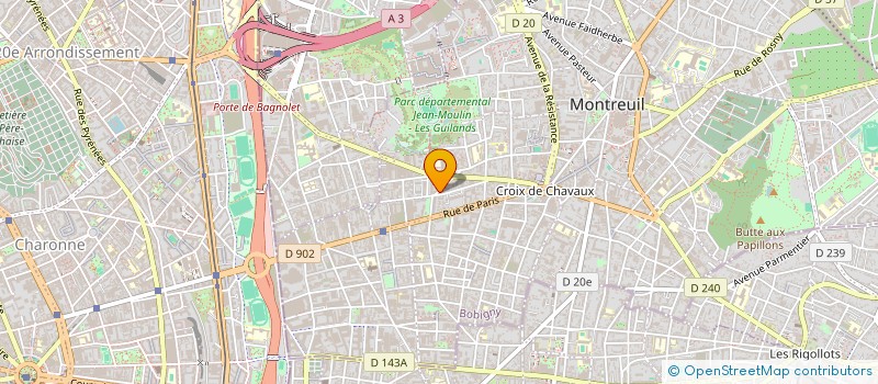 localisation de l'entreprise ECOLE DE CIRQUE DE GUINEE à MONTREUIL
