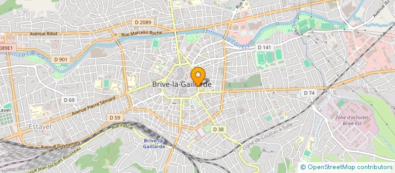 localisation de l'entreprise ECOLE DE COIFFURE PASCAL BROUSSOLE à BRIVE-LA-GAILLARDE