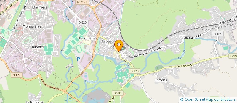 localisation de l'entreprise ECOLE DE CONDUITE ALAIN à ARPAJON-SUR-CERE