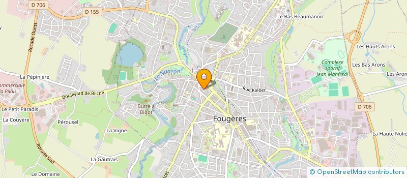 localisation de l'entreprise ECOLE DE CONDUITE BERTRAND BOYERE  FOUGERES