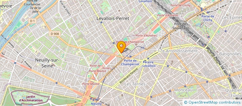 localisation de l'entreprise ECOLE DE CONDUITE CHAMPERRET  PARIS