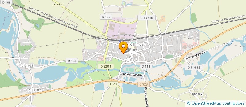localisation de l'entreprise ECOLE DE CONDUITE COURVILLOISE à COURVILLE-SUR-EURE