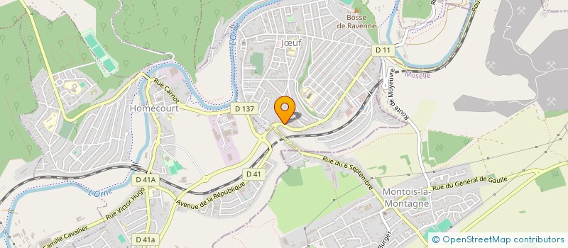 localisation de l'entreprise ECOLE DE CONDUITE DE JOEUF  JUF