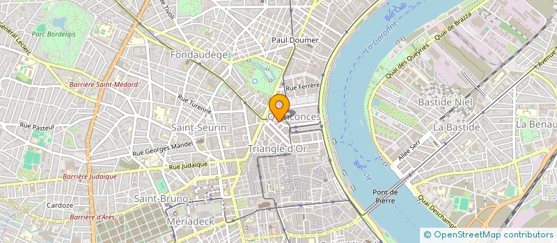 localisation de l'entreprise ECOLE DE CONDUITE DE L'AUTOMOBILE CLUB DU SUD OUEST à BORDEAUX