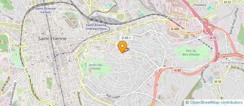 localisation de l'entreprise ECOLE DE CONDUITE DE LA RICHELANDIERE  SAINT-ETIENNE