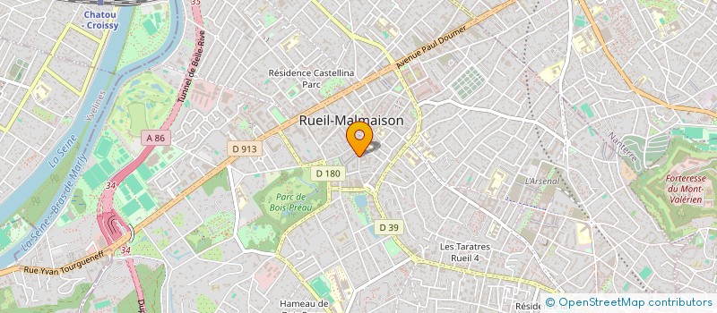 localisation de l'entreprise ECOLE DE CONDUITE DE RUEIL (E.C.R.) à RUEIL-MALMAISON