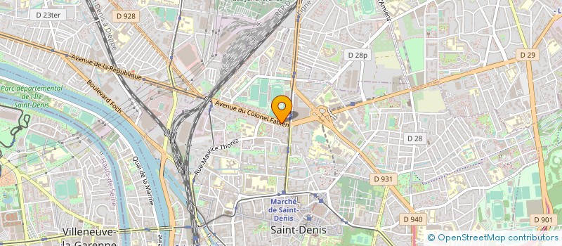 localisation de l'entreprise ECOLE DE CONDUITE DELAUNAY-BELLEVILLE  SAINT-DENIS