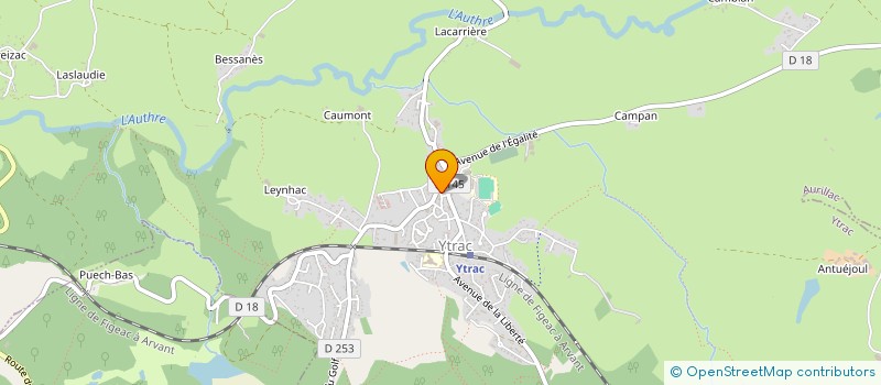 localisation de l'entreprise ECOLE DE CONDUITE DU CENTRE à YTRAC