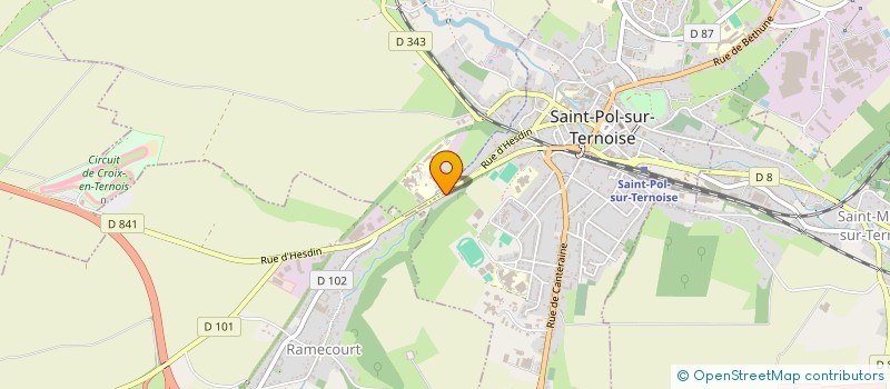 localisation de l'entreprise ECOLE DE CONDUITE DU TERNOIS à ST-POL-SUR-TERNOISE