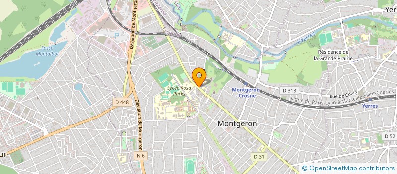 localisation de l'entreprise ECOLE DE CONDUITE EURALINE  MONTGERON