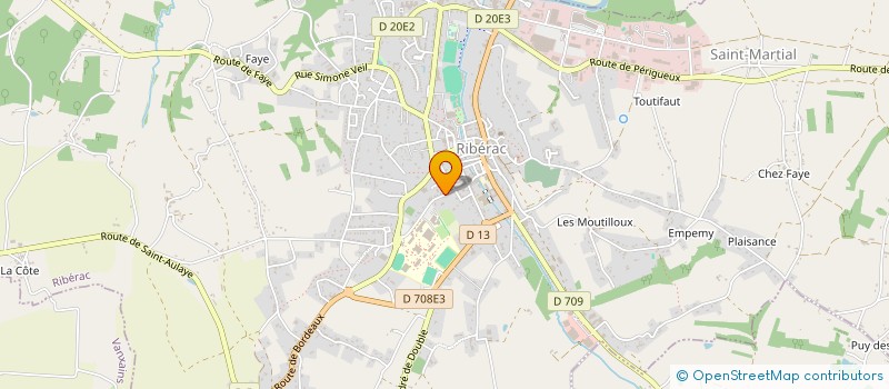 localisation de l'entreprise ECOLE DE CONDUITE GAUDUCHEAU à RIBERAC