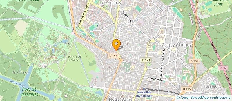 localisation de l'entreprise ECOLE DE CONDUITE HEXAGONE à LE CHESNAY-ROCQUENCOURT