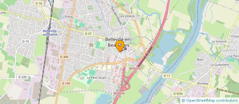 localisation de l'entreprise ECOLE DE CONDUITE L'ETOILE  BELLEVILLE-EN-BEAUJOLAIS