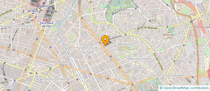 localisation de l'entreprise ECOLE DE CONDUITE LA BELLEVILLOISE  PARIS