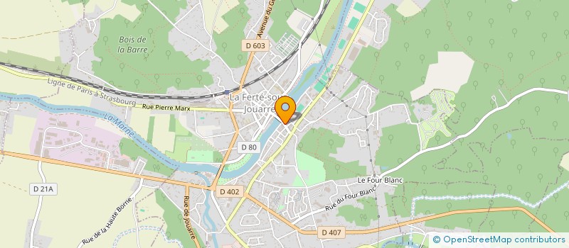 localisation de l'entreprise ECOLE DE CONDUITE LE PONTBRIAND à LA FERTE-SOUS-JOUARRE