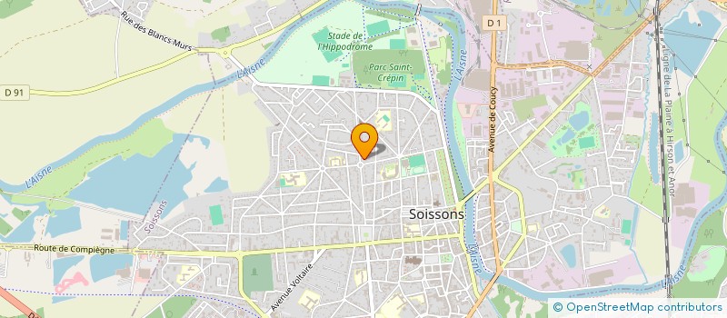 localisation de l'entreprise ECOLE DE CONDUITE LEPOLARD à SOISSONS