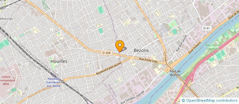 localisation de l'entreprise ECOLE DE CONDUITE POINT 7  BEZONS