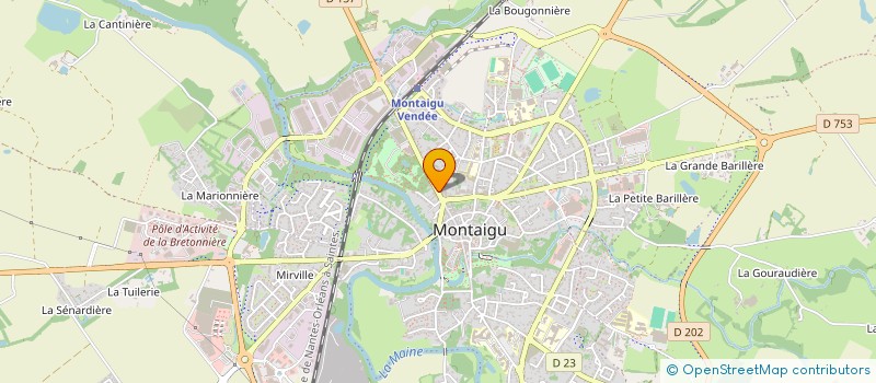 localisation de l'entreprise ECOLE DE CONDUITE PREZEAU  MONTAIGU-VENDEE