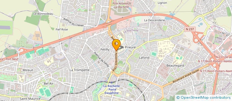 localisation de l'entreprise ECOLE DE CONDUITE RN17 à LA ROCHELLE