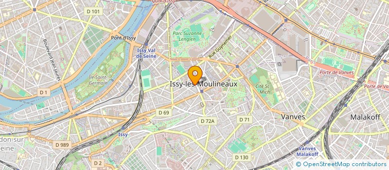 localisation de l'entreprise ECOLE DE CONDUITE ROUTIERE DE LA MAIRIE à ISSY-LES-MOULINEAUX
