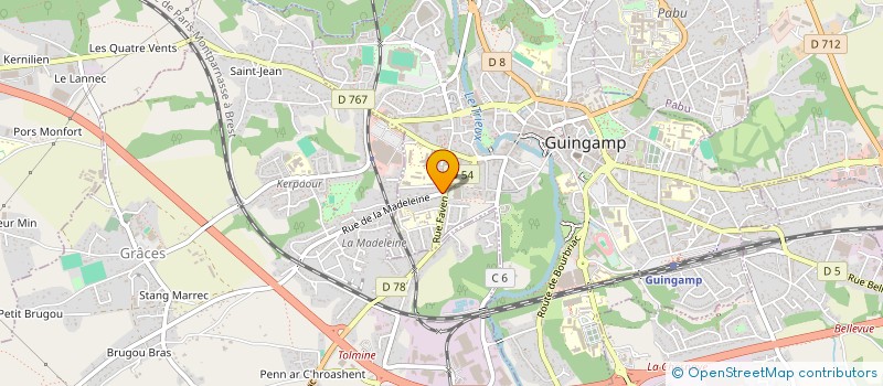 localisation de l'entreprise ECOLE DE CONDUITE SAINT-MICHEL à GUINGAMP