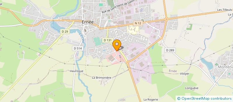 localisation de l'entreprise ECOLE DE CONDUITE TENUE DE ROUTE à ERNEE