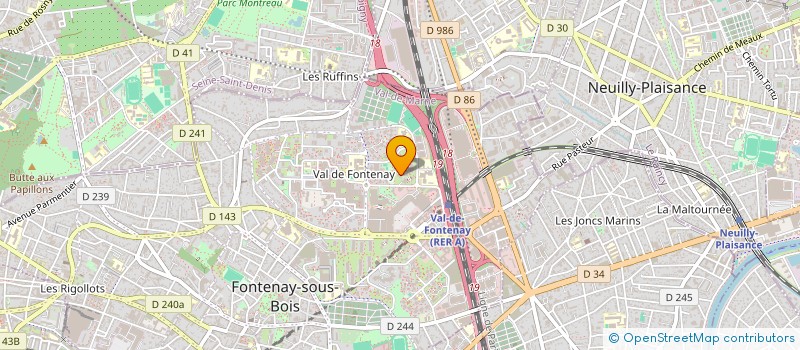 localisation de l'entreprise ECOLE DE CONDUITE VAL DE FONTENAY à FONTENAY-SOUS-BOIS