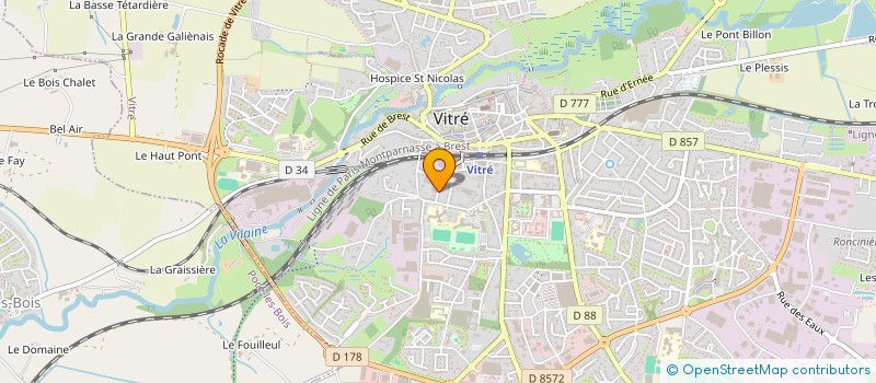 localisation de l'entreprise ECOLE DE DANSE DE VITRE  VITRE