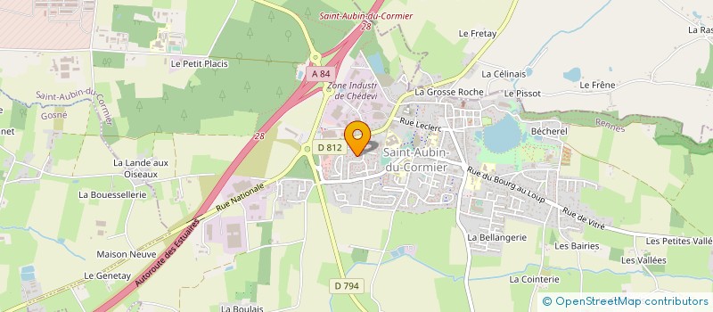 localisation de l'entreprise ECOLE DE DANSE DU CORMIER  SAINT-AUBIN-DU-CORMIER