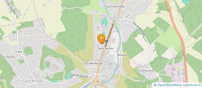 localisation de l'entreprise ECOLE DE DANSE NADIA LETELLIER à GRAVIGNY