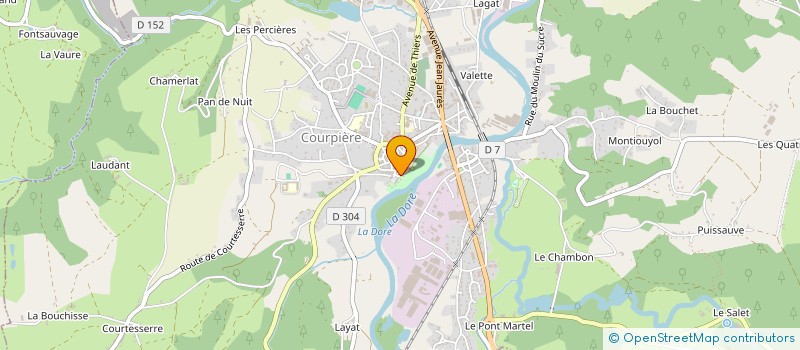 localisation de l'entreprise ECOLE DE DANSE PAS A PAS à COURPIERE