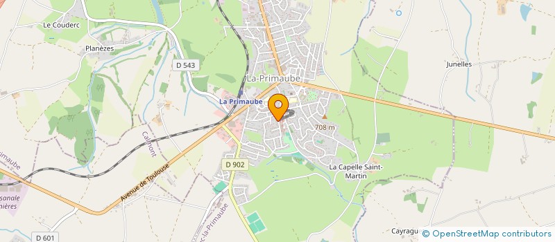 localisation de l'entreprise ECOLE DE DANSES TRADITIONNELLES DE LUC PRIMAUBE  LUC-LA-PRIMAUBE