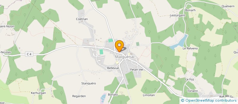 localisation de l'entreprise ECOLE DE FOOT GUERN/MALGUENAC  MALGUENAC
