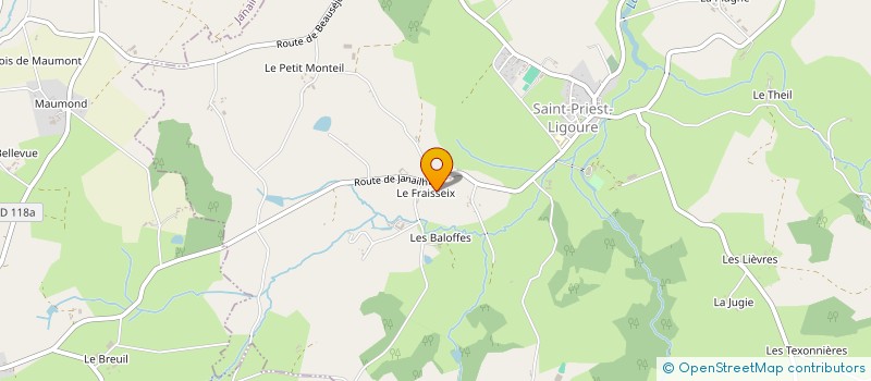 localisation de l'entreprise ECOLE DE FOOTBALL DU PAYS DE NEXON à SAINT-PRIEST-LIGOURE