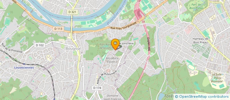 localisation de l'entreprise ECOLE DE GOLF DIDIER AUDIN  BOUGIVAL