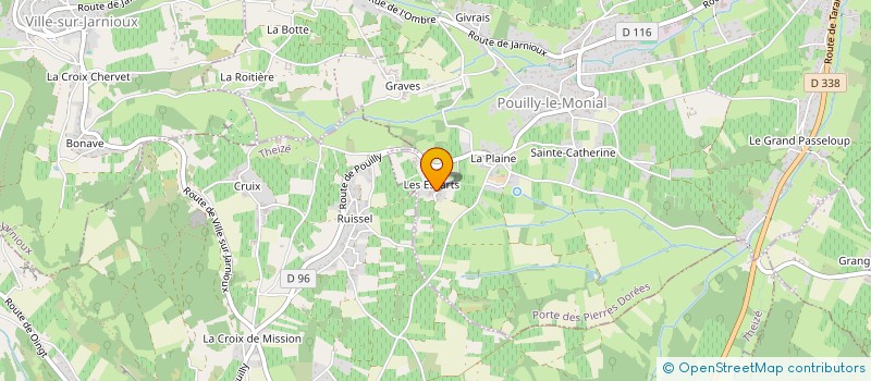 localisation de l'entreprise ECOLE DE JUDO TRADITIONNEL DES PIERRES DOREES (E.J.T.P.DO) à PORTE-DES-PIERRES-DOREES