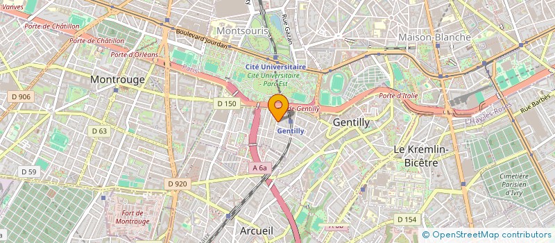 localisation de l'entreprise ECOLE DE KARATE SHOTOKAN PARIS-XI à GENTILLY