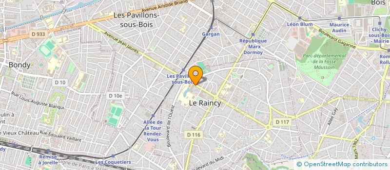 localisation de l'entreprise ECOLE DE KRAV-MAGA 93 (ECKM 93)  LE RAINCY