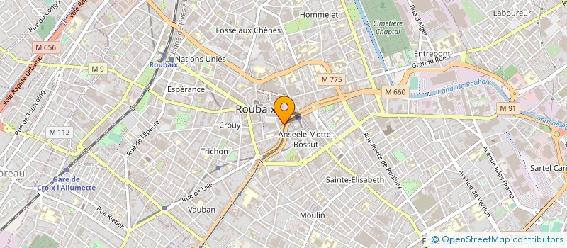 localisation de l'entreprise ECOLE DE LA DEUXIEME CHANCE LILLE METROPOLE à ROUBAIX
